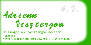 adrienn vesztergom business card